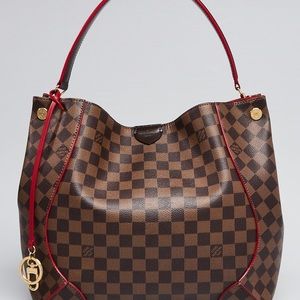 LOUIS VUITTON
Cerise Damier Canvas Caissa Hobo Bag